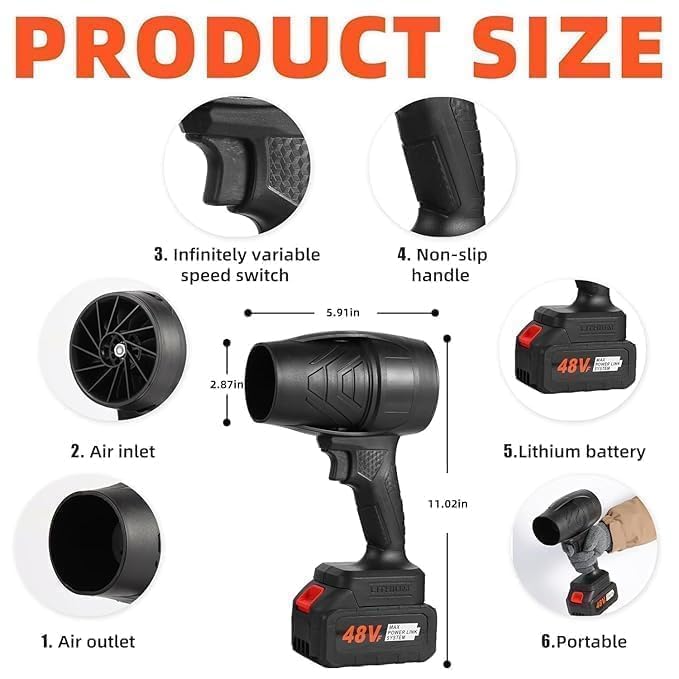 Handheld Electric Blower cordless